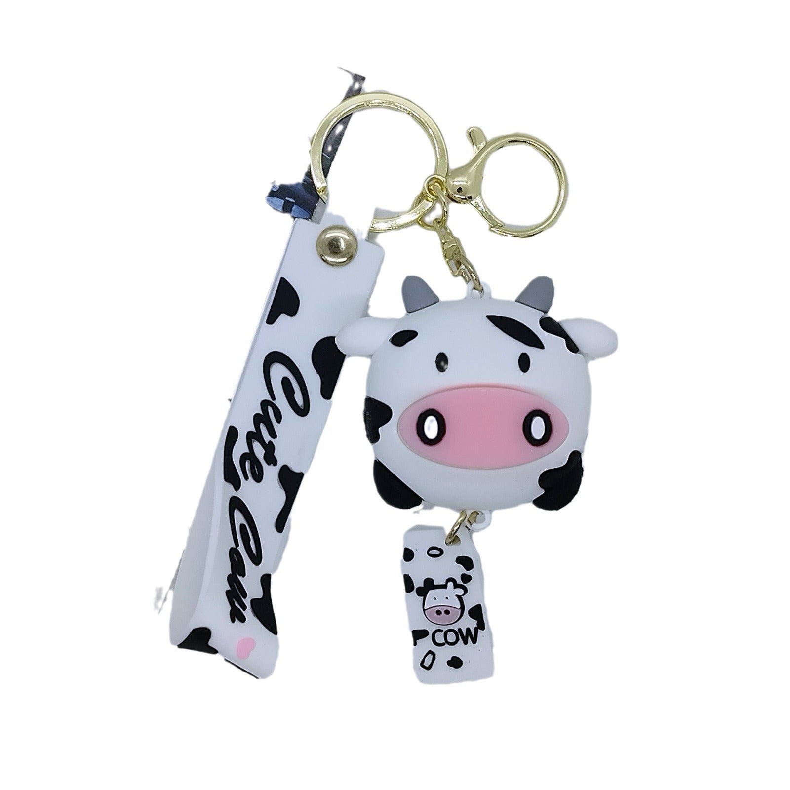 Wholesale Creative cartoon cow doll keychain pendant bag car key chain ornaments